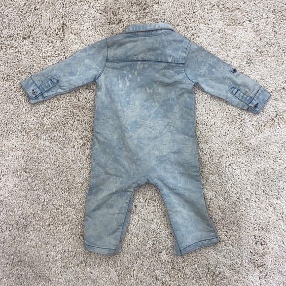 6-9 Month 7 For All Mankind Denim Onesie - Picture 2 of 5
